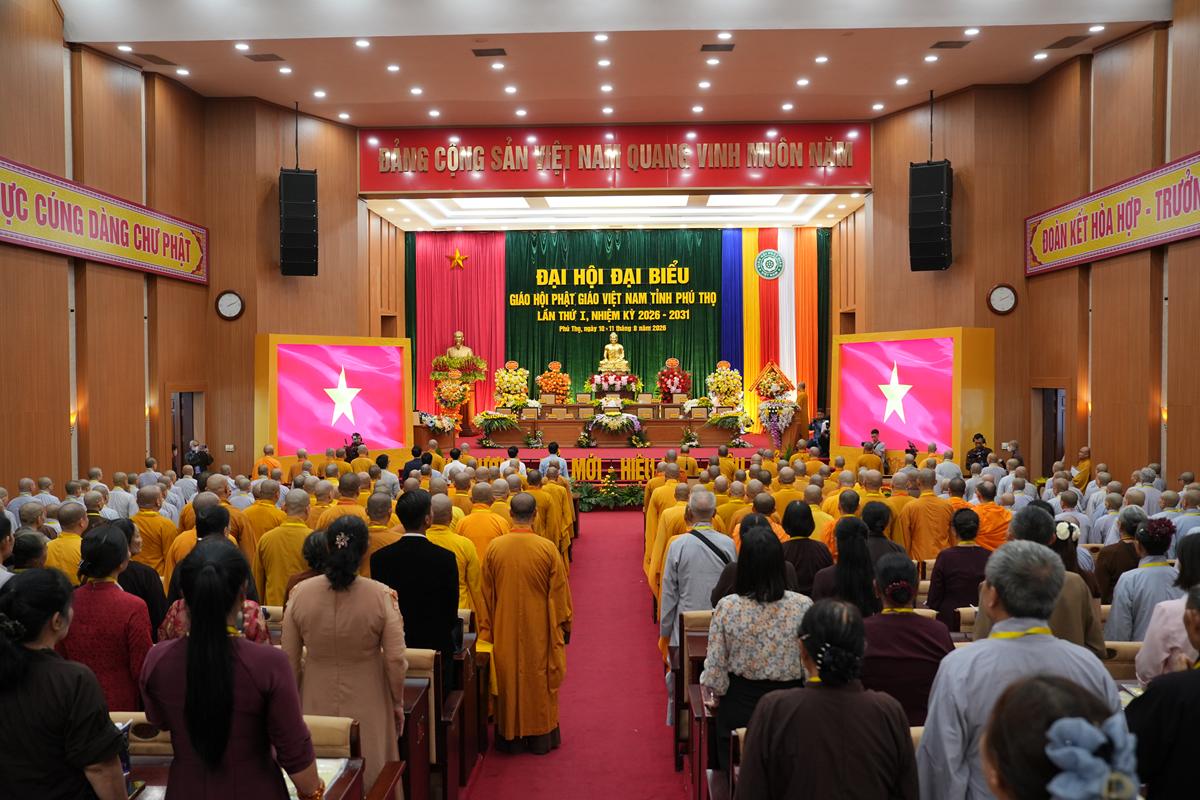 Phiên làm việc thứ nhất Đại hội Đại biểu Phật giáo tỉnh Phú Thọ lần thứ I nhiệm kỳ 2026 - ảnh 15