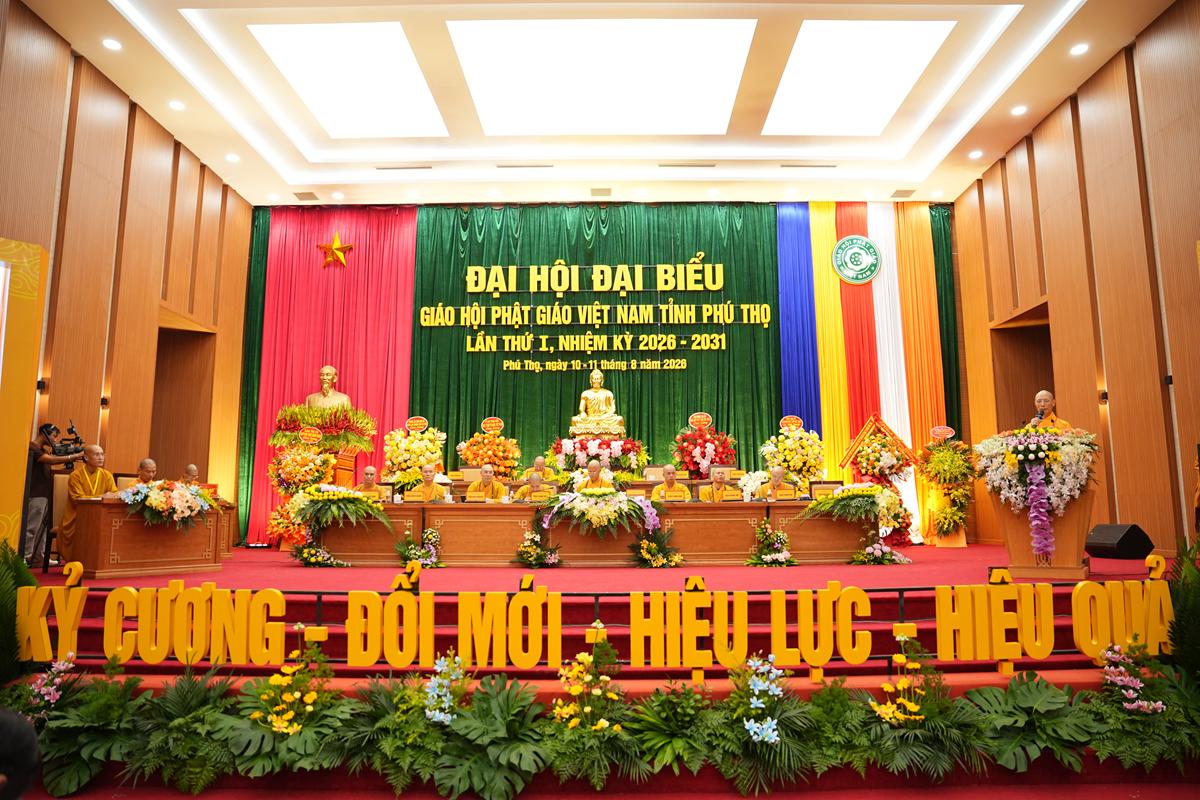 Phiên làm việc thứ nhất Đại hội Đại biểu Phật giáo tỉnh Phú Thọ lần thứ I nhiệm kỳ 2026 - ảnh 47