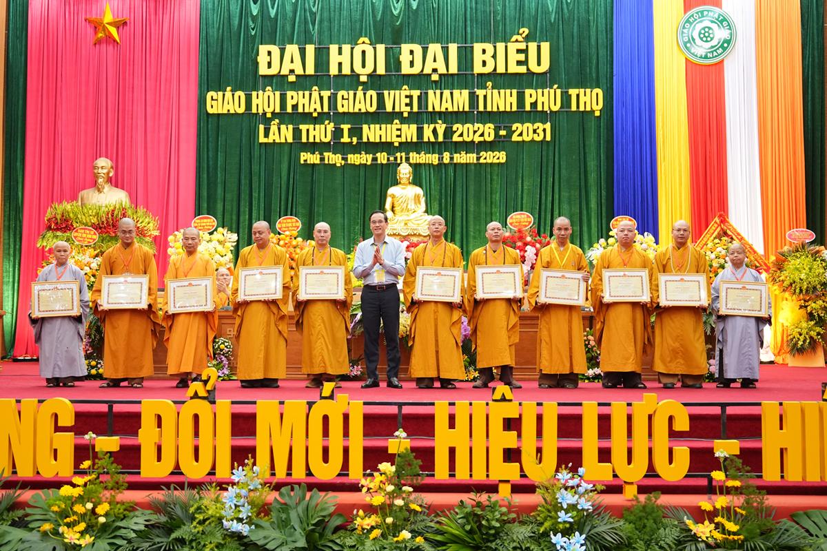 Phiên làm việc thứ nhất Đại hội Đại biểu Phật giáo tỉnh Phú Thọ lần thứ I nhiệm kỳ 2026 - ảnh 71