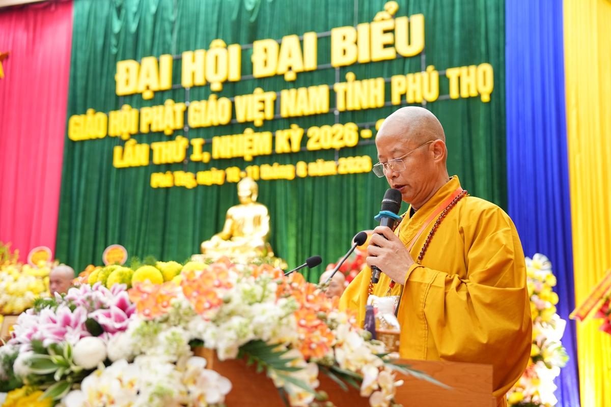 Phiên làm việc thứ nhất Đại hội Đại biểu Phật giáo tỉnh Phú Thọ lần thứ I nhiệm kỳ 2026 - ảnh 79