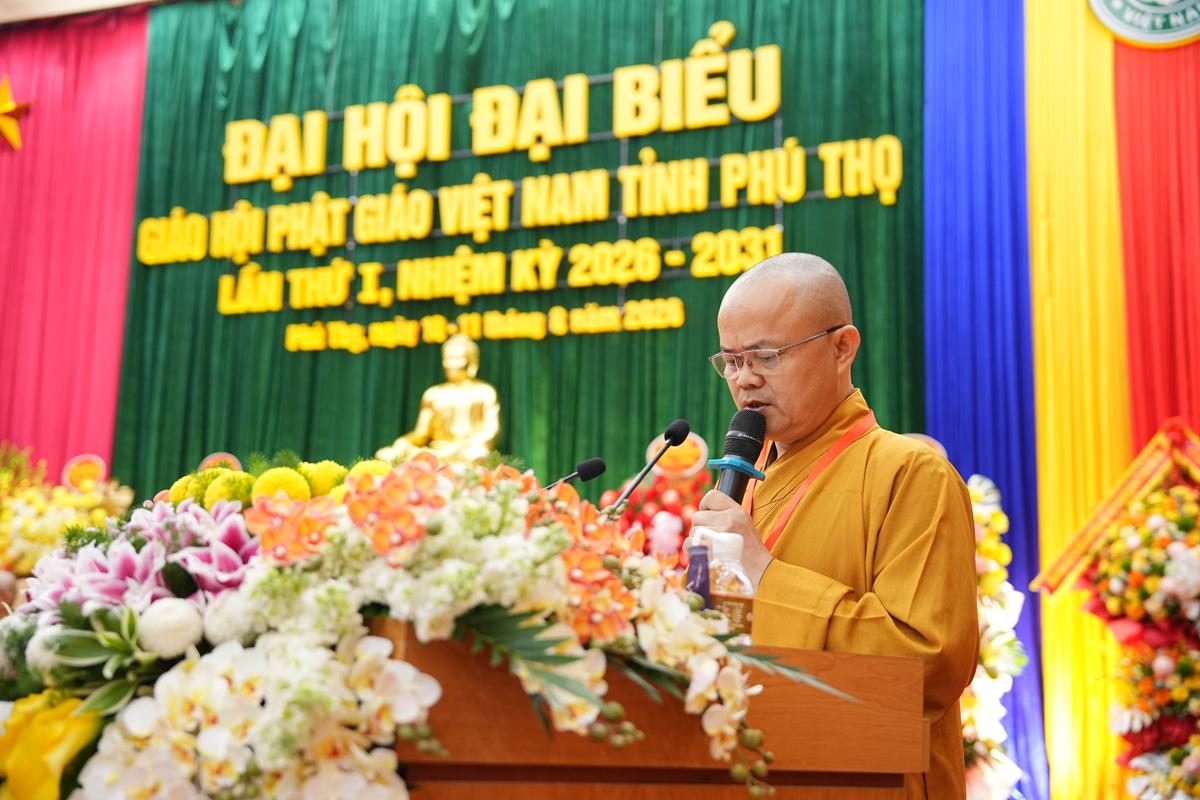 Phiên làm việc thứ nhất Đại hội Đại biểu Phật giáo tỉnh Phú Thọ lần thứ I nhiệm kỳ 2026 - ảnh 89