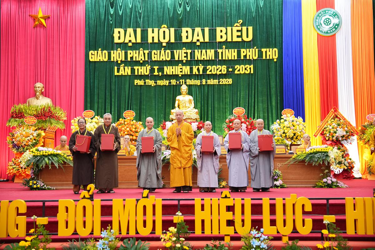 Phiên làm việc thứ nhất Đại hội Đại biểu Phật giáo tỉnh Phú Thọ lần thứ I nhiệm kỳ 2026 - ảnh 93