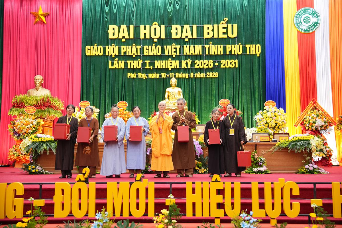 Phiên làm việc thứ nhất Đại hội Đại biểu Phật giáo tỉnh Phú Thọ lần thứ I nhiệm kỳ 2026 - ảnh 95