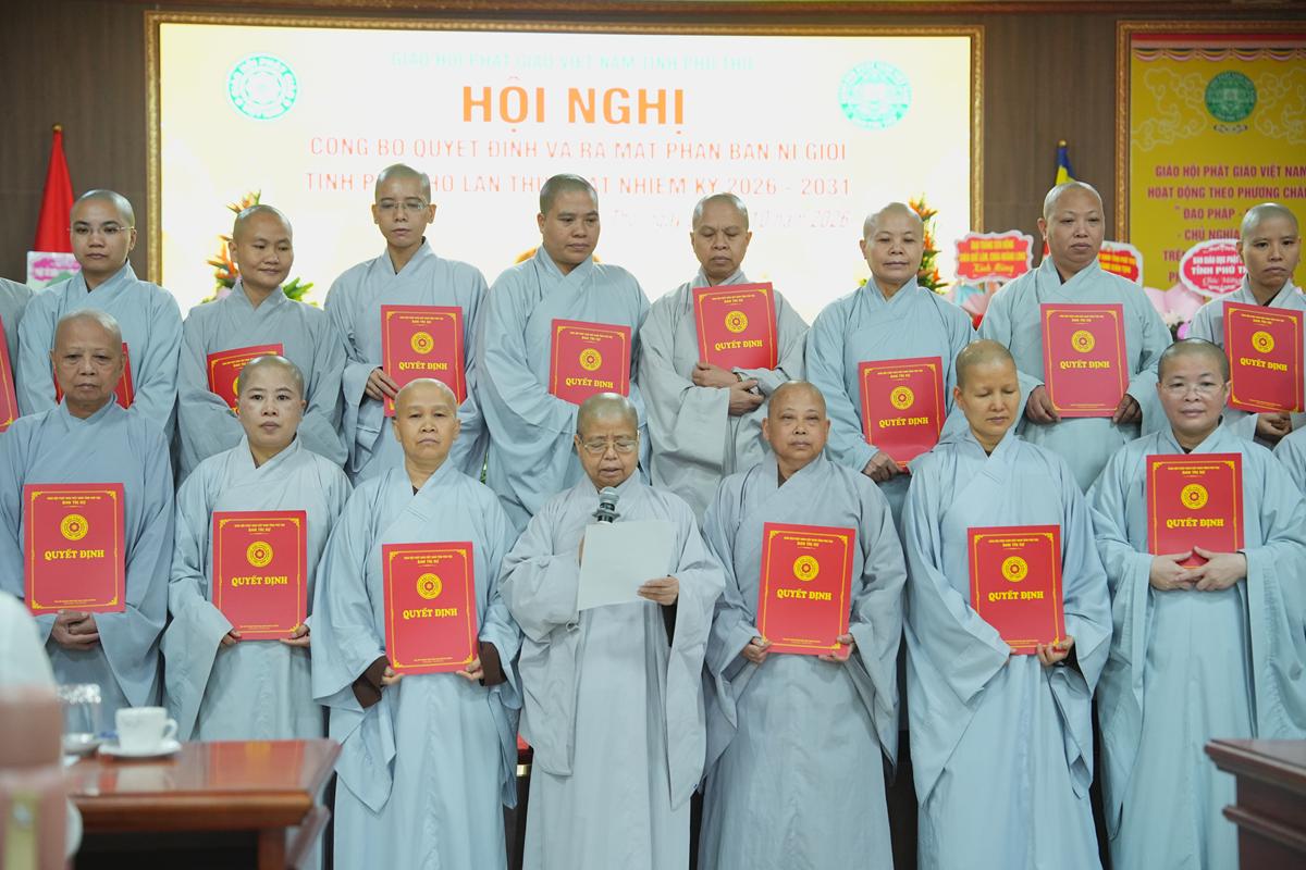 Phú Thọ: Hội nghị công bố quyết định và ra mắt Phân ban Ni giới GHPGVN tỉnh nhiệm kỳ 2026 - ảnh 55