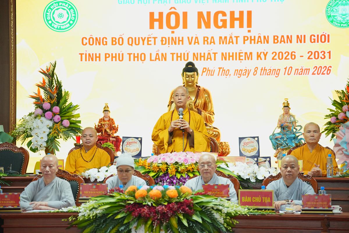 Phú Thọ: Hội nghị công bố quyết định và ra mắt Phân ban Ni giới GHPGVN tỉnh nhiệm kỳ 2026 - ảnh 65