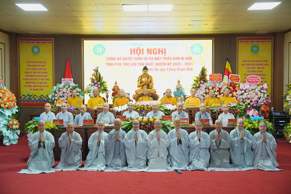 Phú Thọ: Hội nghị công bố quyết định và ra mắt Phân ban Ni giới GHPGVN tỉnh nhiệm kỳ 2026 - ảnh 76